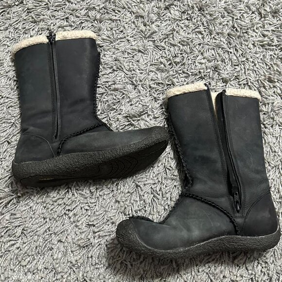 Keen Leather Fleece Lines Granola Cottage Girl Boots Size 6.5 - Picture 2 of 5
